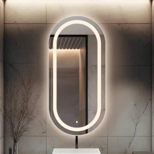 Kúpeľňové oválne zrkadlo s...