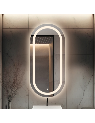 Kúpeľňové oválne zrkadlo s vypínačom...