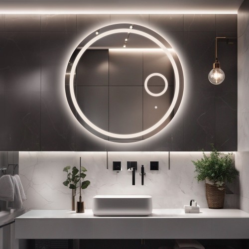 Kúpeľňové okrúhle zrkadlo s... 2