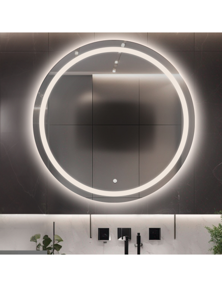 Kúpeľňové okrúhle zrkadlo s antiparnou podložkou- MAIA LED PREMIUM