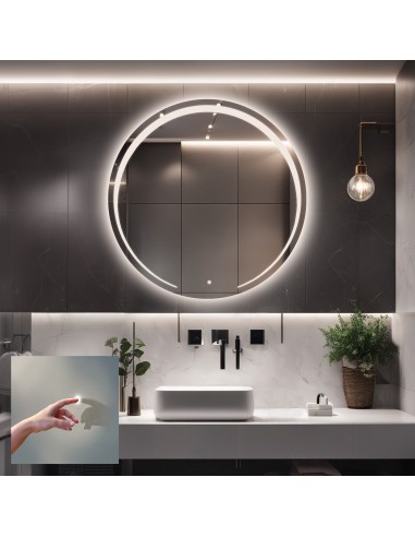 Kúpeľňové okrúhle zrkadlo s vypínačom...