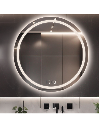 Kúpeľňové okrúhle zrkadlo s... Kúpeľňové okrúhle zrkadlo s...