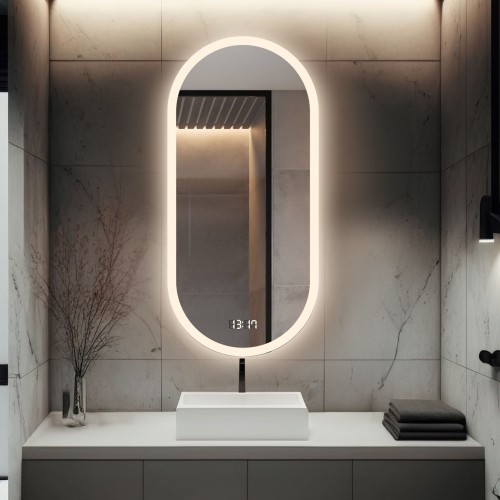 Kúpeľňové oválne zrkadlo s...