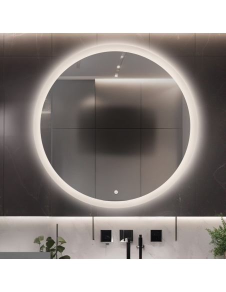 Kúpeľňové okrúhle zrkadlo s antiparnou podložkou - CAPELLA LED PREMIUM