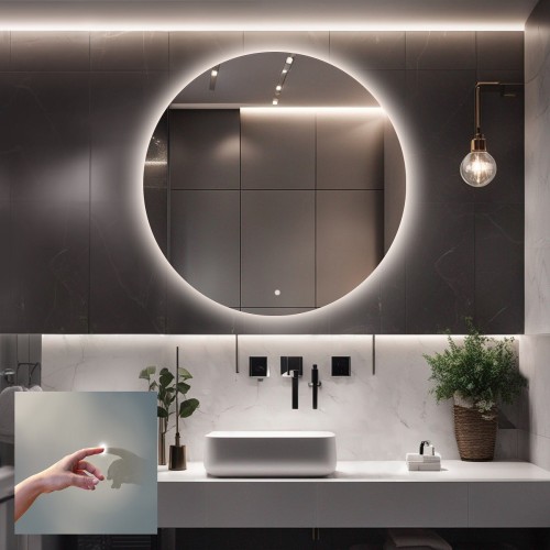 Kúpeľňové okrúhle zrkadlo s...