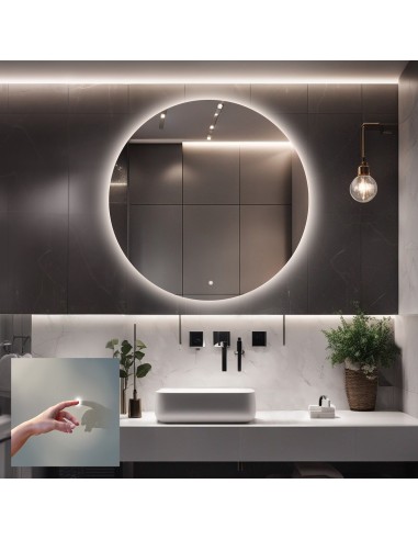 Kúpeľňové okrúhle zrkadlo s vypínačom...