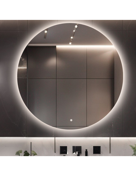 Kúpeľňové okrúhle zrkadlo s vypínačom - LED KRUH PREMIUM