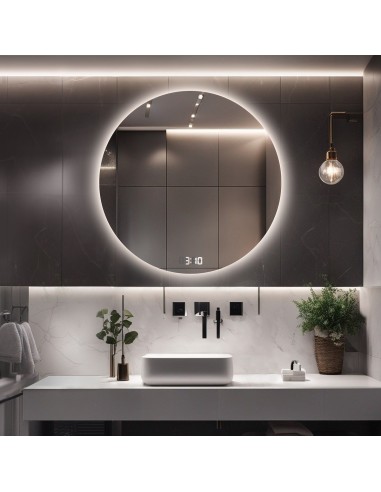 Kúpeľňové okrúhle zrkadlo s... Kúpeľňové okrúhle zrkadlo s...