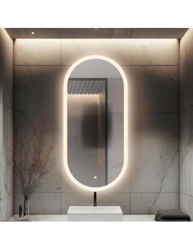 Kúpeľňové oválne zrkadlo s antiparnou...