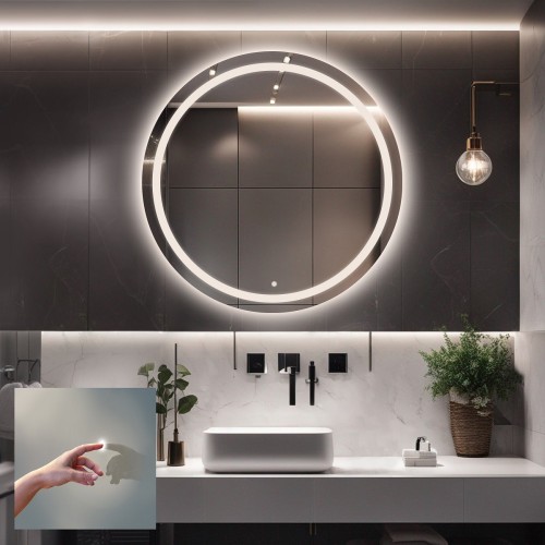 Kúpeľňové okrúhle zrkadlo s... 2