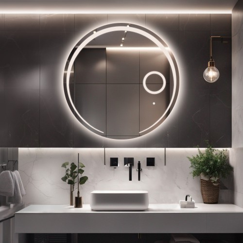 Kúpeľňové okrúhle zrkadlo s... 2