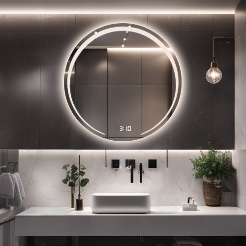 Kúpeľňové okrúhle zrkadlo s... 2