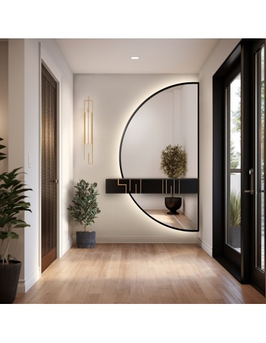 Polkruhové zrkadlo v dvoch častiach v...