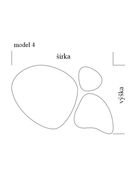 Súprava troch organických zrkadiel v ráme - FLORA V RÁME