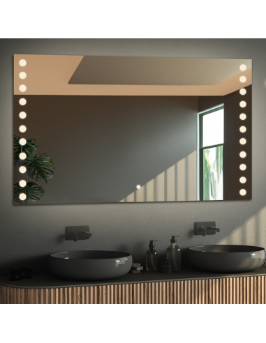 Kúpeľňové obdĺžnikové zrkadlo s...