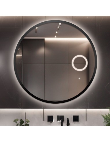 Kúpeľňové okrúhle zrkadlo v rámiku s...