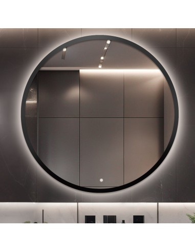 Kúpeľňové okrúhle zrkadlo v rámiku s...