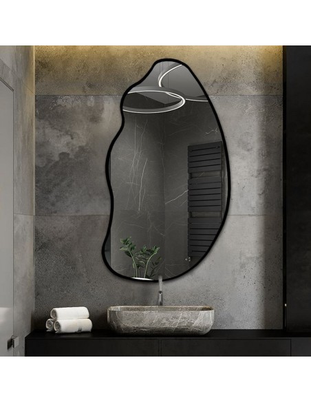 Zrkadlo v organickom tvare v rámiku - TOPAZ V RÁME