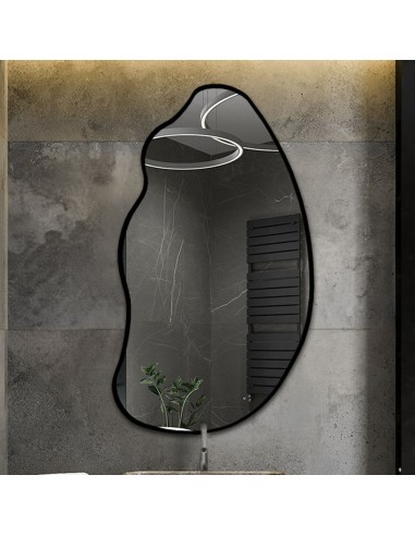 Zrkadlo v organickom tvare v rámiku -...