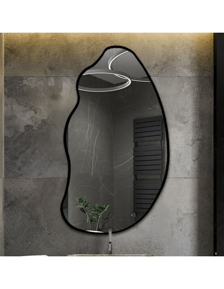 Zrkadlo v organickom tvare v rámiku - TOPAZ V RÁME