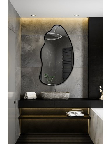 Zrkadlo v organickom tvare v rámiku -...