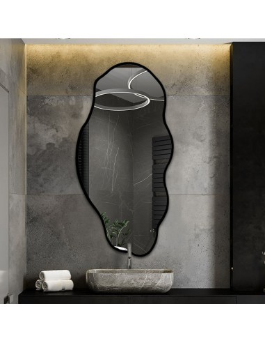 Zrkadlo v organickom tvare v rámiku -...