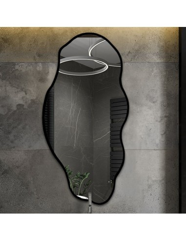 Zrkadlo v organickom tvare v rámiku -...