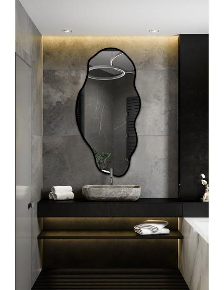 Zrkadlo v organickom tvare v rámiku - LOLIT W RAMIE