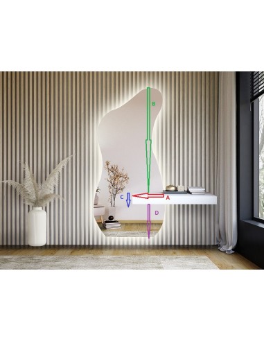 Zrkadlo s nepravidelným tvarom s...