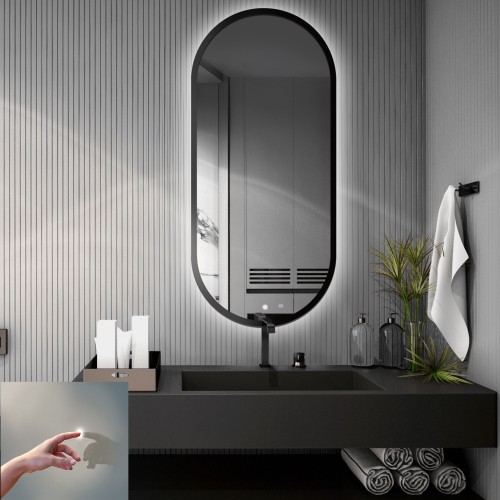 Oválne zrkadlo v ráme s...