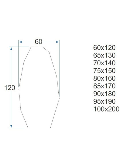 Dekoratívne zrkadlo s ostrým organickým tvarom so svietením - PIRYT LED