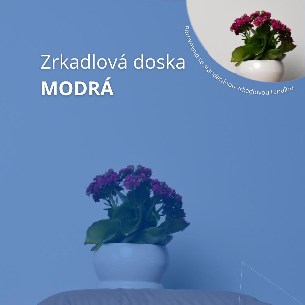 Zrkadlo v modrej farbe